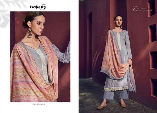 Lamhay By Mumtaz Arts Printed Cotton Dress Material Catalog